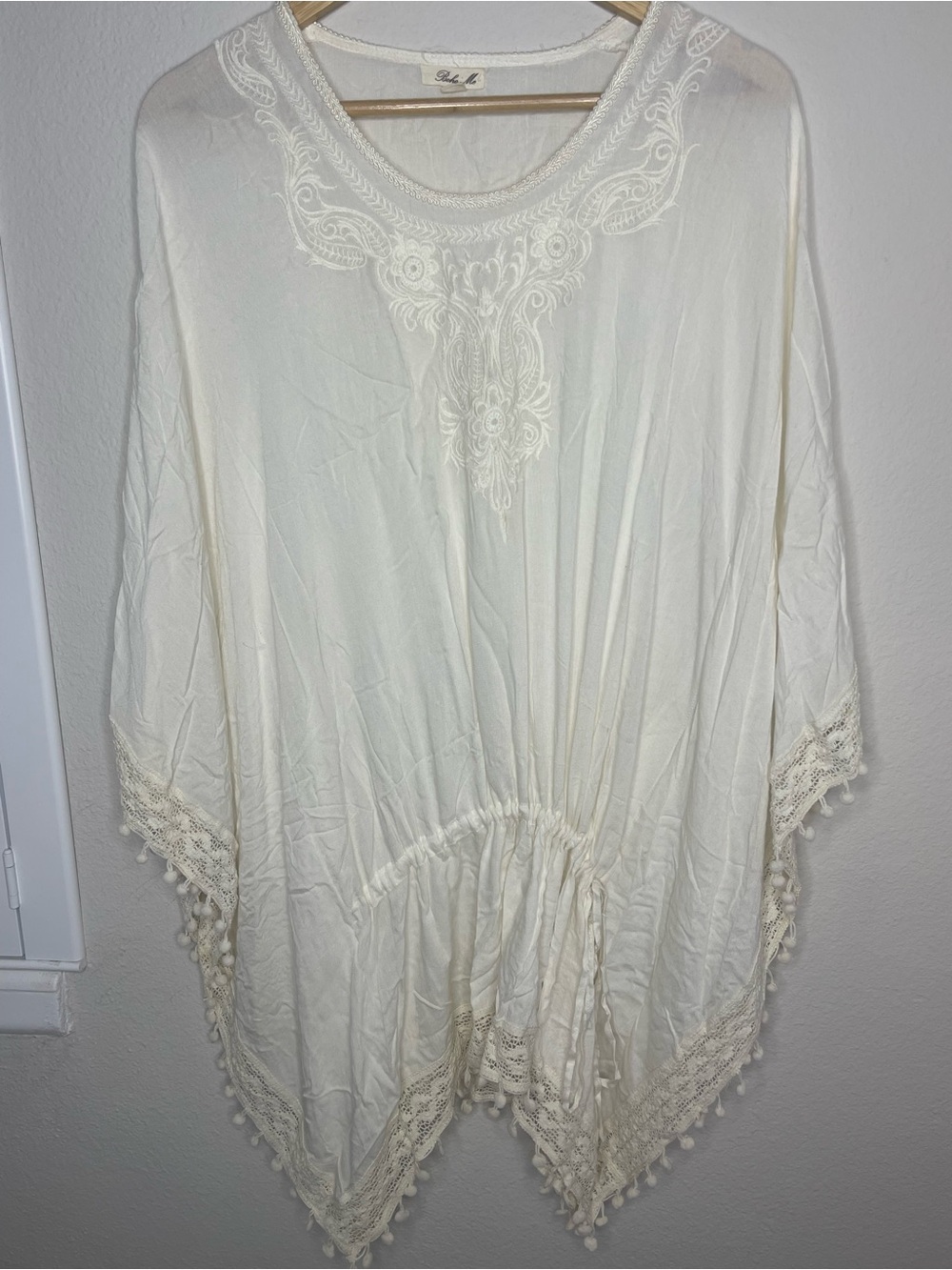 Boho Embroidered Cream Top - Picture 1 of 5